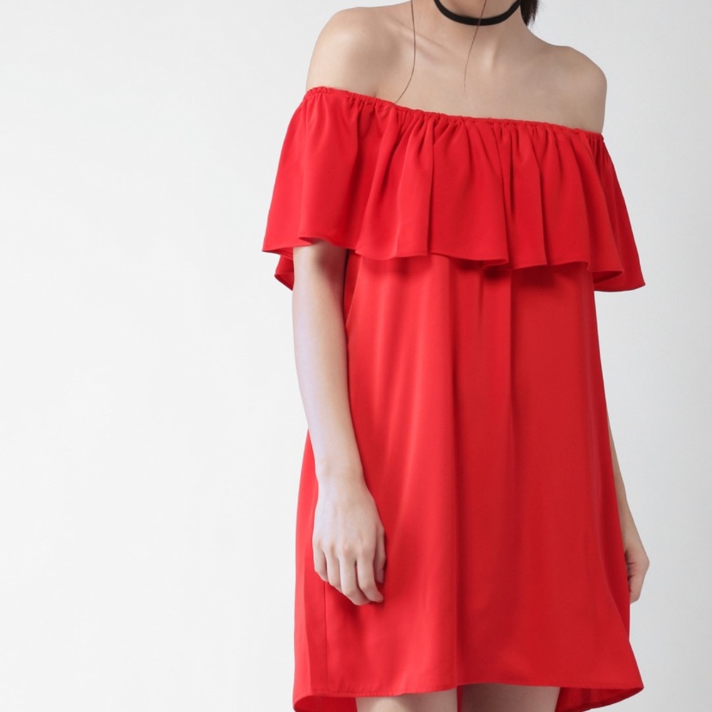 Forever 21 Red Off-the-Shoulder Dress